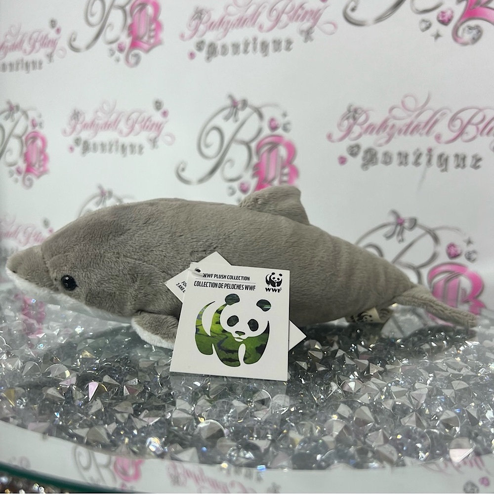 WWF Gray Plush Dolphin Toy brand new with tags plush stuffed Toy animal grey